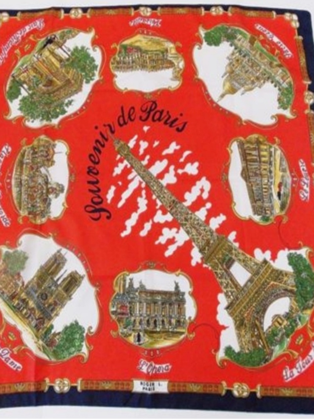 Roger Lahmy Polyester blend Parisian scarf